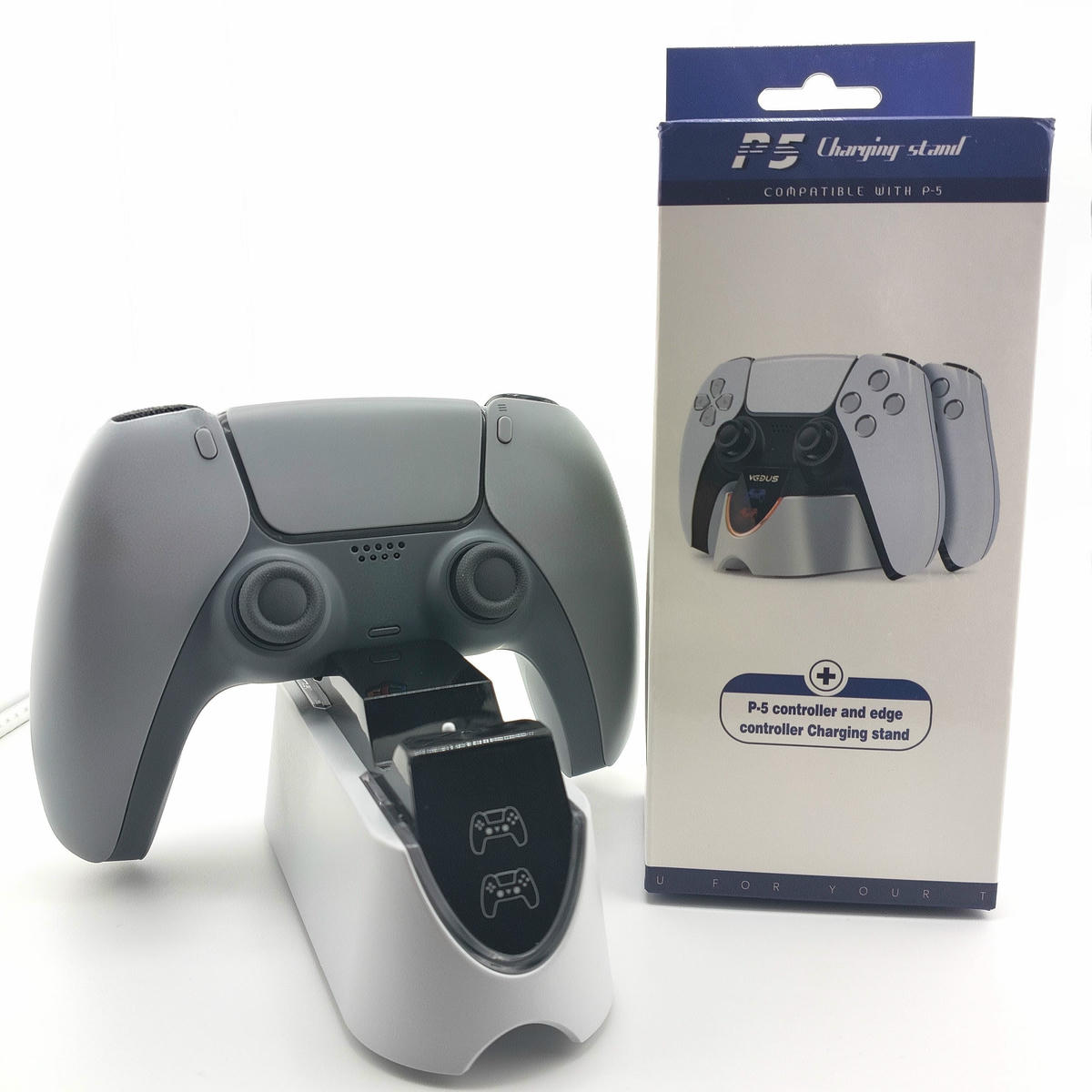 Stazione di ricarica doppia per controller wireless di nuova generazione con confezione prodotto 