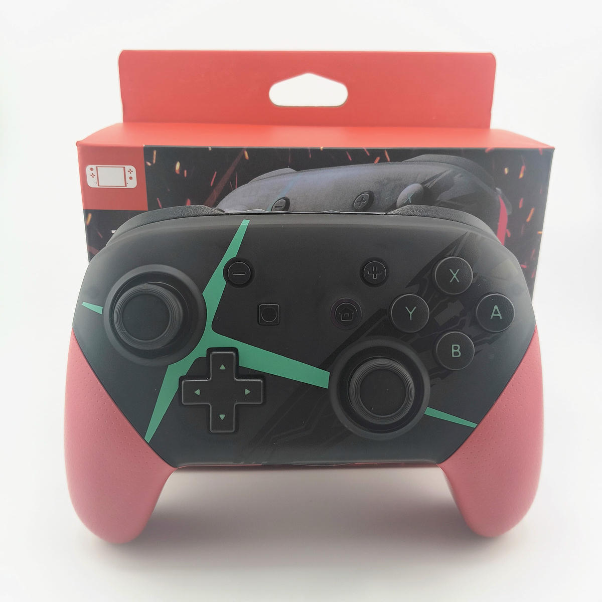 Gamepad wireless Soamide con packaging retail, controller Pro compatibile con sistemi di gioco portatili e PC, scocca rinforzata e design "Crackle Green" unico.